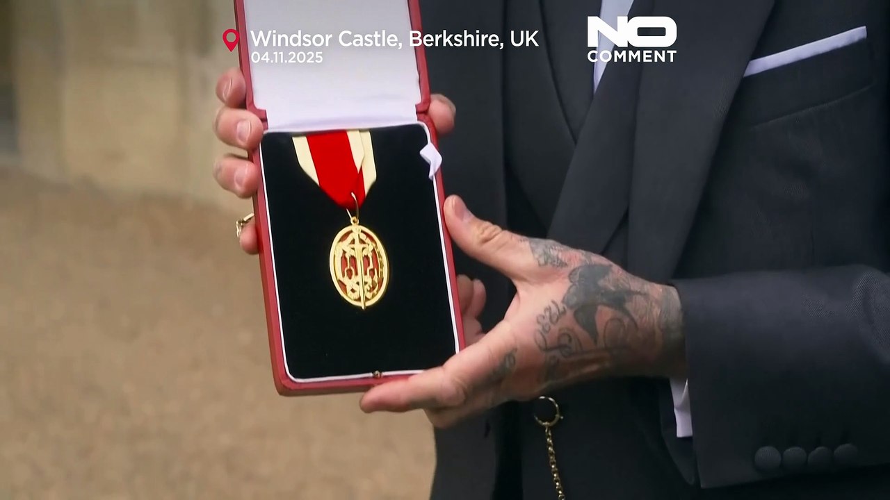 David Beckham receives knighthood from King Charles III