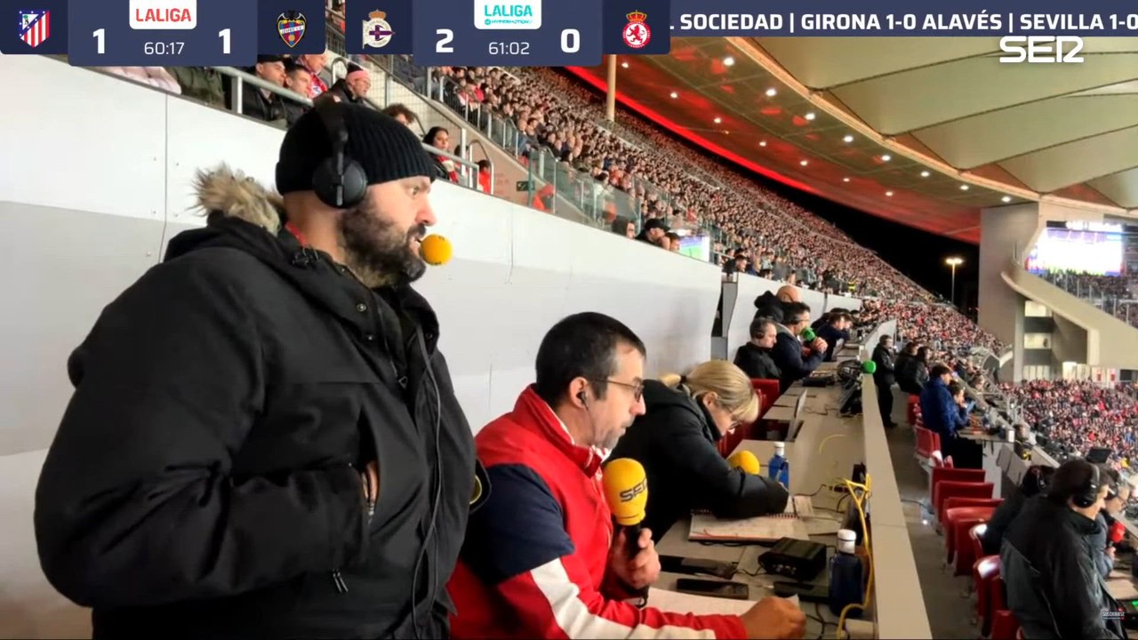 ¡GOLAZO DE GRIEZMANN!: ATLÉTICO DE MADRID 2 - LEVANTE 1 | AUDIO CARRUSEL