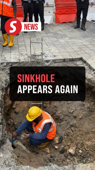 New Sinkhole Emerges at Masjid India Just Weeks After Last Year’s Incident 🚧