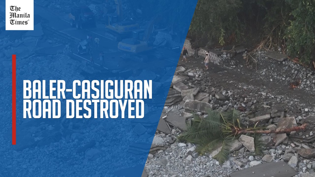 Baler-Casiguran Road destroyed by Super Typhoon Uwan