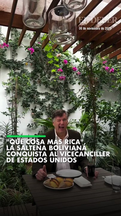 "Qué cosa más rica",  la salteña boliviana conquista al vicecanciller de EE.UU.