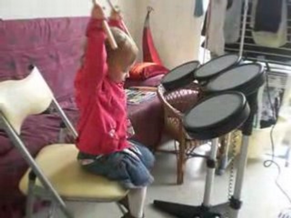 je fais de la batterie