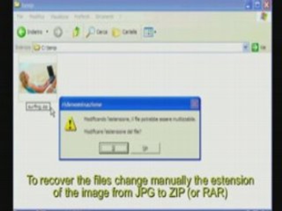 How to hide files in Jpg images
