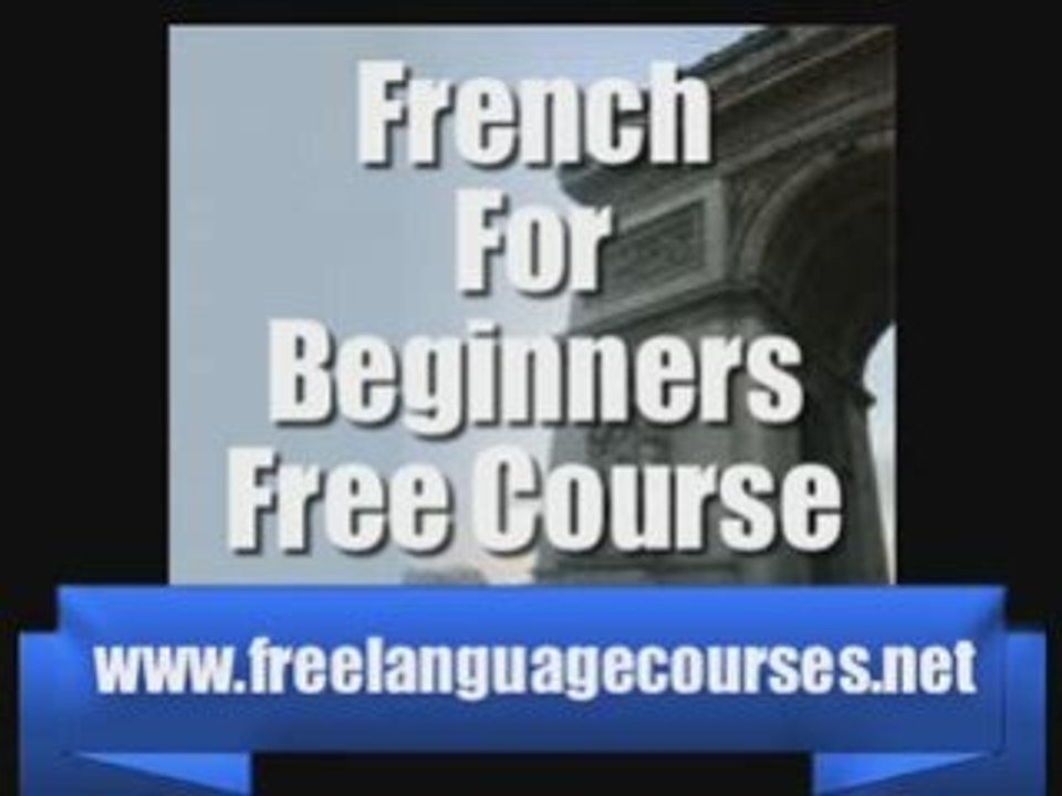 French For Beginners Free Course