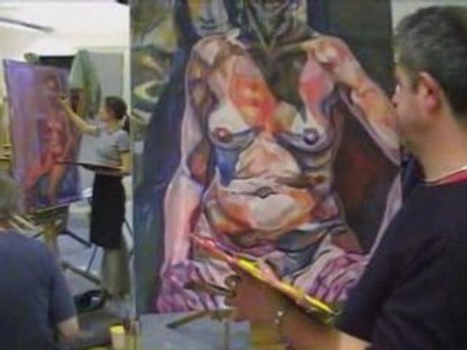 Life Class - Frank Gambino paints from the life model.