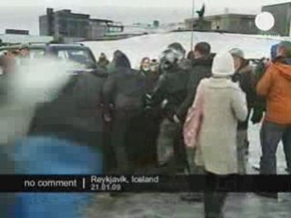 Manifestation à Reykjavik
